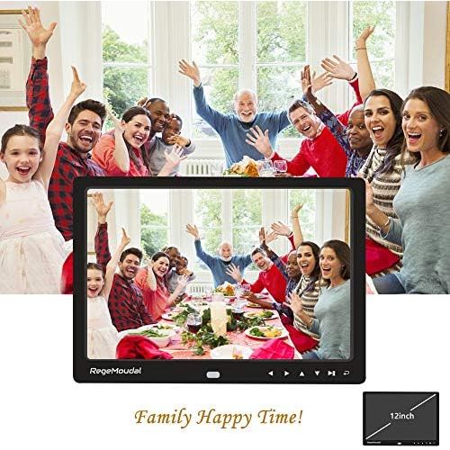  [아마존베스트]RegeMoudal 12 Inch Digital Photo Frame Picture Frame with Remote Control 1080P High Definition, Support 32G SD and USB, Various Display Modes, for Pictures and Videos(Black Upgrade