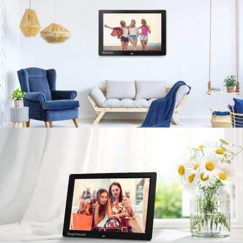  [아마존베스트]Digital frame, RegeMoudal 12 Inch Electronic photo frame with Wireless Remote Control, Support SD Card/USB