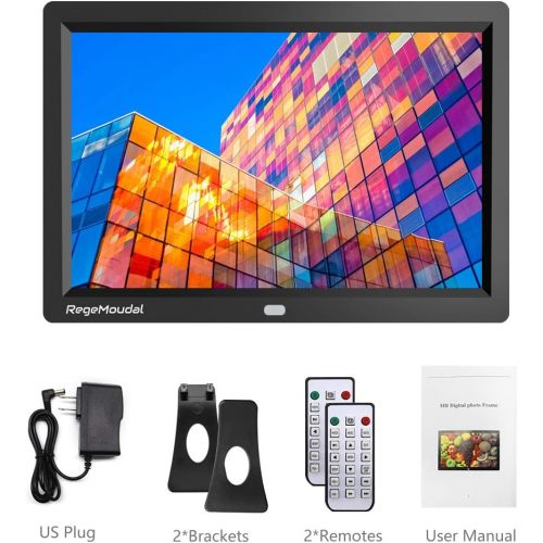  [아마존베스트]RegeMoudal 10 inch Digital Photo Frames with High Resolution 1280 X 800 IPS LCD Panel, Support 64G SD Card and USB Stick Various Display Modes, for 1080P Videos/Pictures/Calendar/T