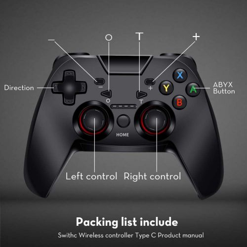  [아마존베스트]Wireless Switch Pro Controller, RegeMoudal Wireless Controller with High Performance and Double Shock, Switch Wireless Controller Support Adjustable Turbo Function