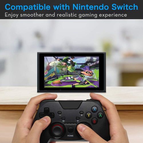  [아마존 핫딜]  [아마존핫딜]Wireless Controller fuer Nintendo Switch, RegeMoudal Rechargeable Switch Pro Controller mit Einstellbarer Double Shock, Vibrationsintensitat und TURBO Funktion Eingebaut Six-axis Gy