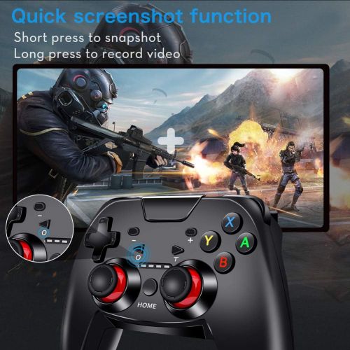  [아마존 핫딜]  [아마존핫딜]Wireless Controller fuer Nintendo Switch, RegeMoudal Rechargeable Switch Pro Controller mit Einstellbarer Double Shock, Vibrationsintensitat und TURBO Funktion Eingebaut Six-axis Gy