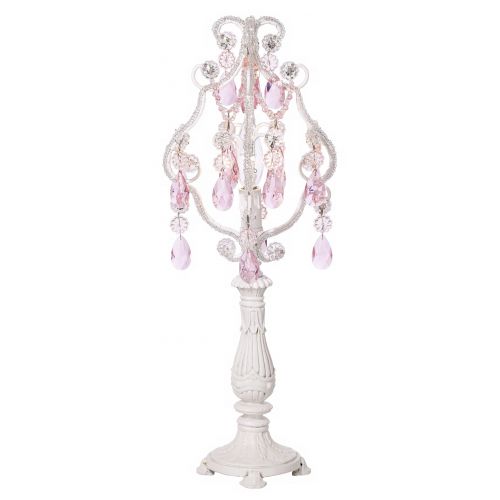  Regency Hill Pink Droplet 19 12 High White Mini Chandelier Accent Lamp