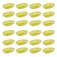 Regent Yellow Restaurant Quality Food Baskets 9 1/4 x 5 3/4 Perfect for Outdoor Picnics (24)