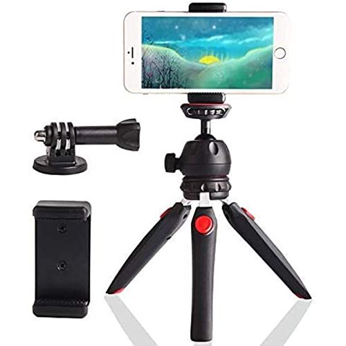  Regetek Camera Tripod, Phone Mount,Mini Tabletop Travel vlogging Tripod Stand for Phone Webcam, Action Cam/DSLR Canon Sony