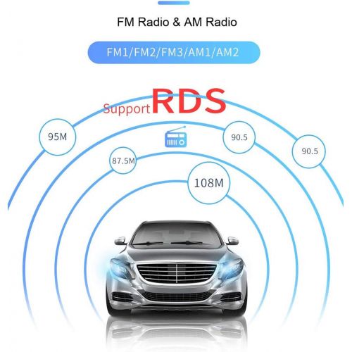  [아마존베스트]Regetek Single Din Car Stereo 7 inch Bluetooth Car Audio Video Player RDS FM AM Car Radio Player USB/AUX/TF HD Telescopic Retractable Capacitive Touch Screen