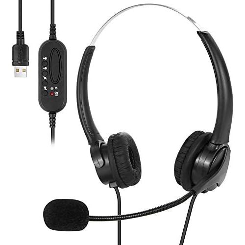  [아마존베스트]Rehomy USB Headset Wired Headphones with Microphone for Laptop Desktop Video Conference Remote Course