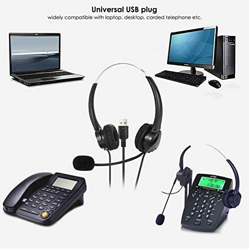  [아마존베스트]Rehomy USB Headset Wired Headphones with Microphone for Laptop Desktop Video Conference Remote Course