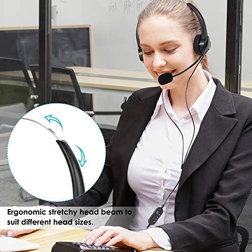  [아마존베스트]Rehomy USB Headset Wired Headphones with Microphone for Laptop Desktop Video Conference Remote Course