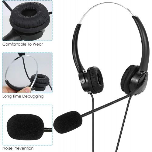  [아마존베스트]Rehomy USB Headset Wired Headphones with Microphone for Laptop Desktop Video Conference Remote Course