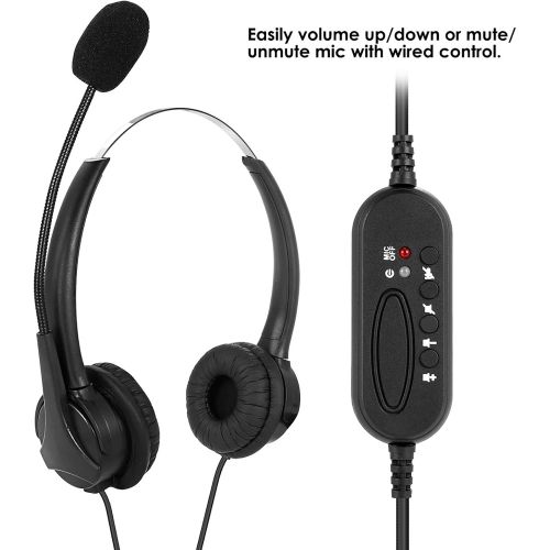  [아마존베스트]Rehomy USB Headset Wired Headphones with Microphone for Laptop Desktop Video Conference Remote Course