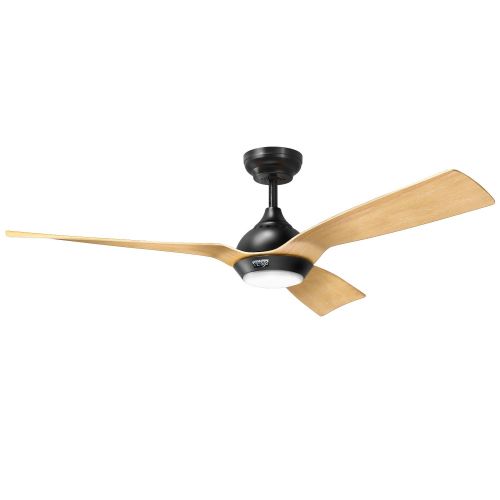  Reiga reiga 52-Inch Downrod Mount Ceiling Fan with Light & Remote,3 Hand-Painted Blade Suit for IndoorOutdoor