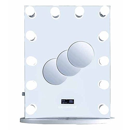  ReignCharm Hollywood Vanity Mirror, Bluetooth Enabled Speakers, 3X Magnifying Mirror, 12-LED...