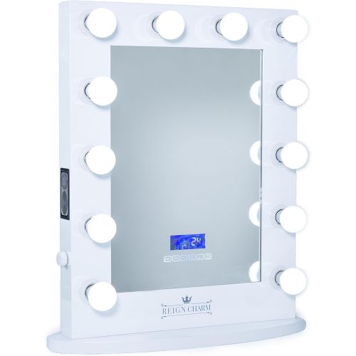  ReignCharm Hollywood Vanity Mirror Bluetooth Audio-Enabled LED Light Bulbs, White