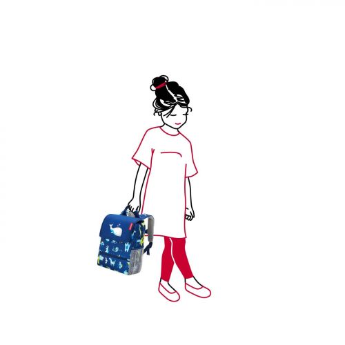  Reisenthel reisenthel Backpack Kids, Safety-Enhanced Design for School and Travel, ABC Friends Blue
