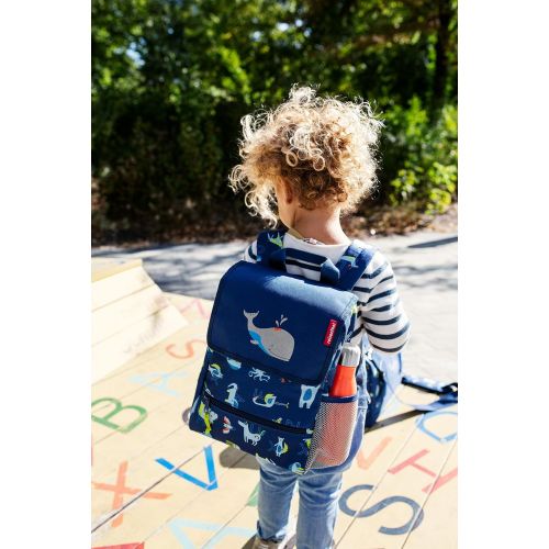  Reisenthel reisenthel Backpack Kids, Safety-Enhanced Design for School and Travel, ABC Friends Blue