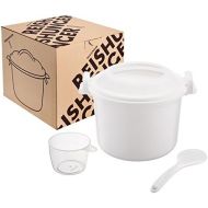 Reishunger Mikrowellen Reiskocher (1,2 l / 21,5 x 18 x 15cm) fuer bis zu 4 Personen ideal auch fuer Quinoa, Couscous, Kartoffeln  Ohne Weichmacher