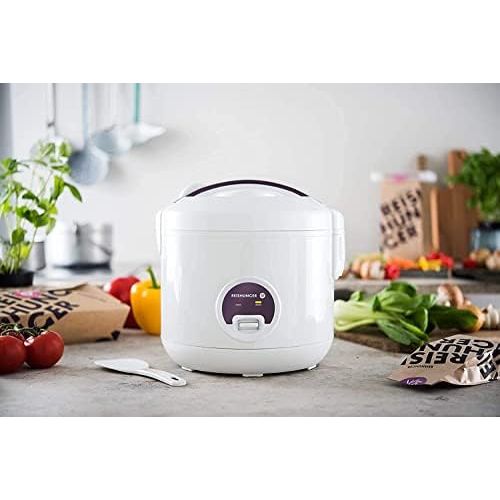  [아마존베스트]Reishunger rice cooker (1.2 l, 500 W, 220 V) keep-warm function, high quality inner pot, spoon and measuring cup - rice for up to 6 people., 1,2 L