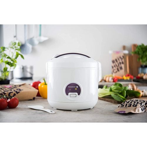  [아마존베스트]Reishunger rice cooker (1.2 l, 500 W, 220 V) keep-warm function, high quality inner pot, spoon and measuring cup - rice for up to 6 people., 1,2 L