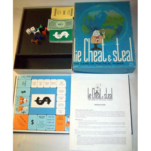  Reiss Games Lie, Cheat & Steal: The Game of Political Power [A Dynamic Bookshelf Game, 1971]
