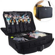 [아마존 핫딜]  [아마존핫딜]Relavel Professional Makeup Train Case Cosmetic Bag Brush Organizer and Storage 16.5 inches Travel Make...