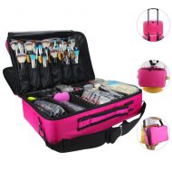 Relavel Makeup Bags Travel Large Makeup Case 16.5 Professional Makeup Train Case 3 Layer Cosmetic Bag...