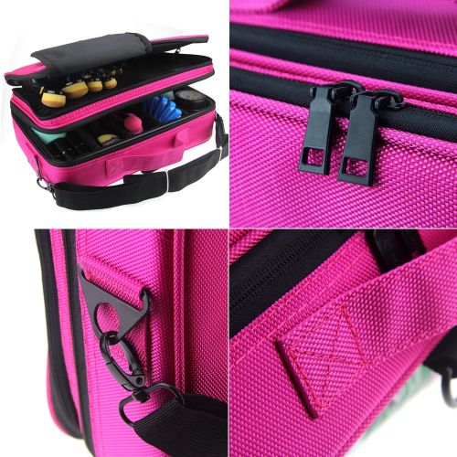  Relavel Makeup Bags Travel Large Makeup Case 16.5 Professional Makeup Train Case 3 Layer Cosmetic Bag...