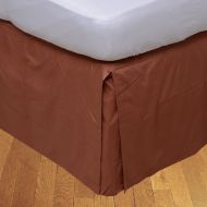 Relaxare Expanded Queen 300TC 100% Egyptian Cotton Brick Red Solid 1PCs Box Pleated Bedskirt Solid (Drop Length: 16 inches) - Ultra Soft Breathable Premium Fabric
