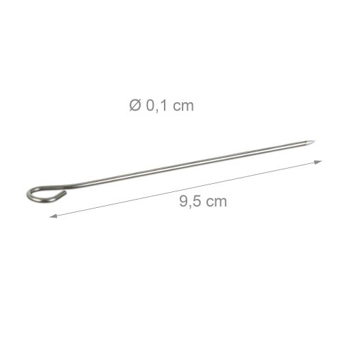  Relaxdays Roulade Stainless Steel Larding Needle Set, Meat 11cm Silver