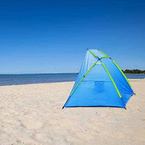 Relaxdays Strandzelt Strandzelt Strandzelt mit den Massen HBT: 120 x 220 x 120 cm, UV-Schutz UPF 80+