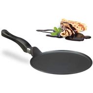 [아마존베스트]Relaxdays Crepespfanne Aluguss 25 cm, antihaftbeschichtete Gusspfanne fuer Crepes, pflegeleicht, extra flach, schwarz