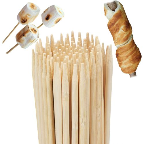  Relaxdays 10023273 Bambus, 100er Set, fuer Marshmallows u. Stockbrot, Lagerfeuer, universal, 90 cm lang, natur Grillspiesse