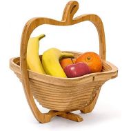 Relaxdays Bamboo Fruit Basket Apple