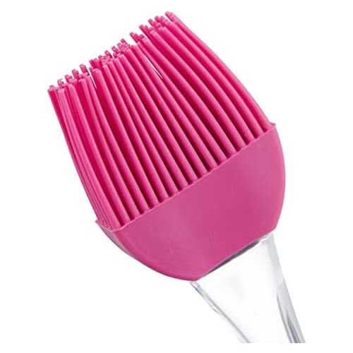  [아마존베스트]Relaxdays Pastry Brush Set, 3-Piece Baking Set with Cooking Brush, Spatula & Whisk, Silicone Baking Accessories, Pink