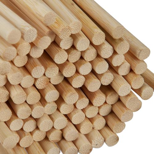  [아마존베스트]Relaxdays 10023273 Bamboo Set of 100 for Marshmallows and Stick Bread, Campfire, Universal, 90 cm Long, Natural Barbecue Skewers