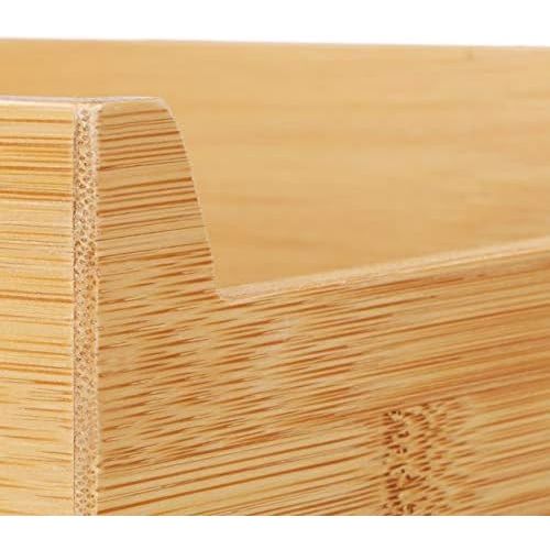  [아마존베스트]Relaxdays Bamboo Knife Holder, Drawer Insert for Knife Storage, Drawer Organiser, H x D: 6.5 x 38 x 15.5 cm, Natural