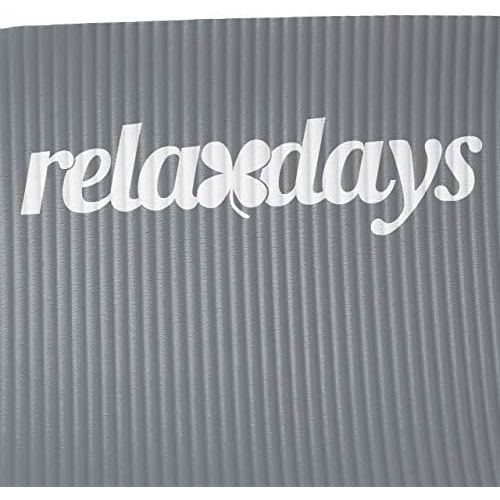  [아마존베스트]Relaxdays Yoga Mat 1 cm Thick for Pilates Fitness Joint Protection with Carry Strap Gymnastics Mat 60 x 180 cm