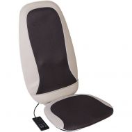 RelaxZen Relaxzen 60-2955 Full Back Shiatsu and Rolling Massage Cushion with Heat, Beige and Black