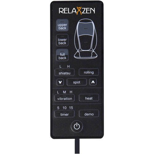  RelaxZen Relaxzen 60-2955 Full Back Shiatsu and Rolling Massage Cushion with Heat, Beige and Black