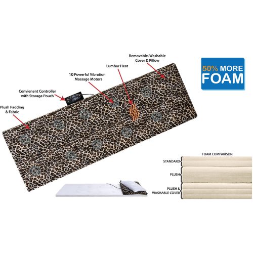  RelaxZen Relaxzen 60-2908LP Massage Mat, Leopard Print