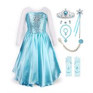 ReliBeauty Little Girls Princess Fancy Dress Elsa Costume