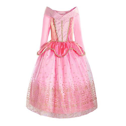  ReliBeauty Girls Princess Dress up Aurora Costume