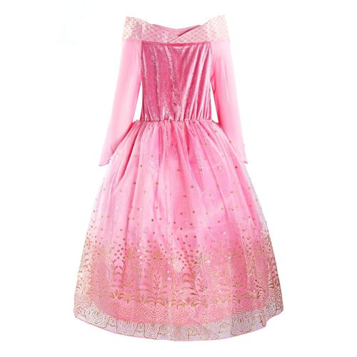  ReliBeauty Girls Princess Dress up Aurora Costume