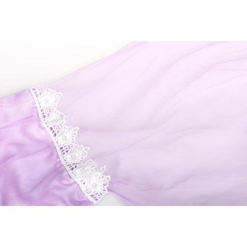  ReliBeauty Little Girls Rapunzel Costume Mesh Sleeve Princess Fancy Dress