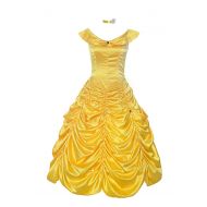 ReliBeauty Womens Princess Belle Costume Layered Dress up