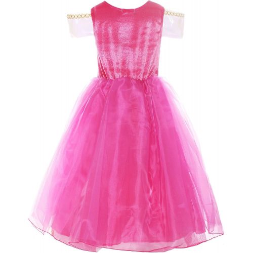  ReliBeauty Girls Drop Shoulder Princess Costume Dress up