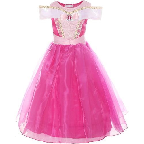  ReliBeauty Girls Drop Shoulder Princess Costume Dress up