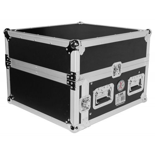 프로 Pro-X ProX Cases T-4MRLT 4 Space 10U Top Load Slant DJ Mixer Road Gig Ready Flight Combo Rack wGliding Laptop Shelf
