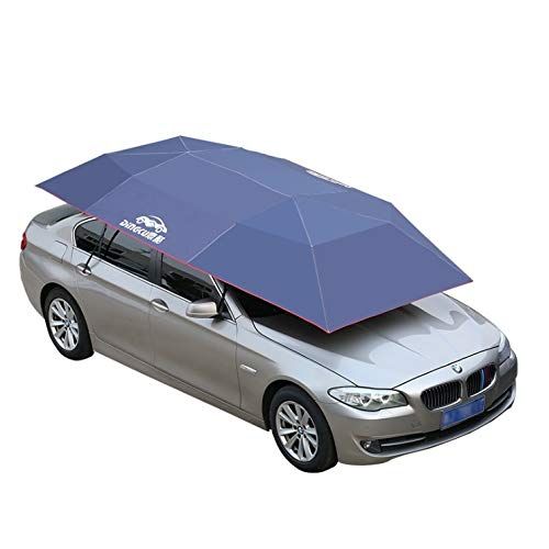  Reliancer Portable Carport Semi Automatic Umbrella Car Sun Shade Heat Weather Protection Anywhere Automobile Tent Canopy Top Cover Protect From Hail UV Burn Bad Interior Droppings Tree Fall