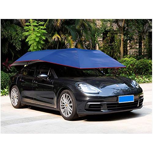  Reliancer Portable Carport Semi Automatic Umbrella Car Sun Shade Heat Weather Protection Anywhere Automobile Tent Canopy Top Cover Protect From Hail UV Burn Bad Interior Droppings Tree Fall